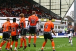 Pars v Dundee United 21st April 2007. Stephen Glass set-piece.