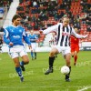 Pars v Queen of the South 31st January 2009. Graham Bayne v Craig Barr.