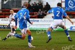 Pars v Queen of the South 31st January 2009. David Graham fires in a shot on goal.