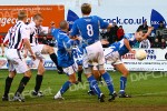 Pars v Queen of the South 31st January 2009. Scott Thomson attacking.