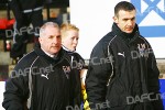 Pars v Queen of the South 31st January 2009. Gerry McCabe and Jim McIntyre post-match.