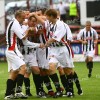 Pars v Queen of the South 9th August 2008. Pars celebrate the winner!