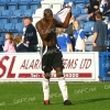 Queen of the South v Pars 6th October 2007. Souleymayne Bamba getting his kit off - again!