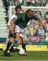 Scottish Cup Final 2004. Andrius Skerla v Henrik Larsson